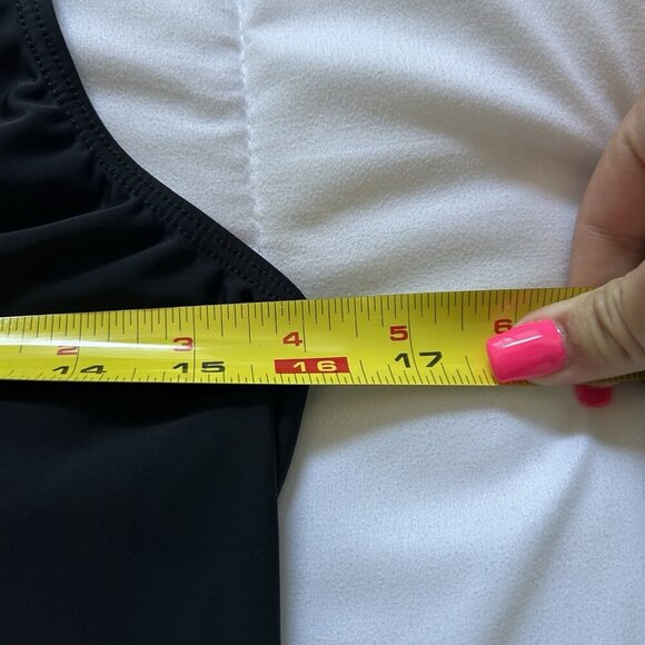 MiracleSuit X Talbots Swimsuit Top Womens 10 Light Control Tankini Black - Picture 2 of 6